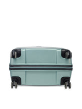 Load image into Gallery viewer, Teakwood Unisex Turquoise Blue Trolley Bag - Small

