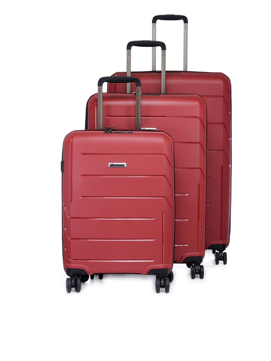 Teakwood Unisex Red Trolley Bag - Large