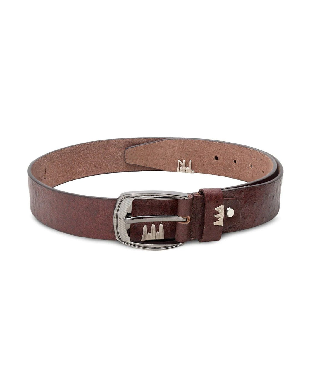 Teakwood Men Genuine Leather Brown Casual Belt