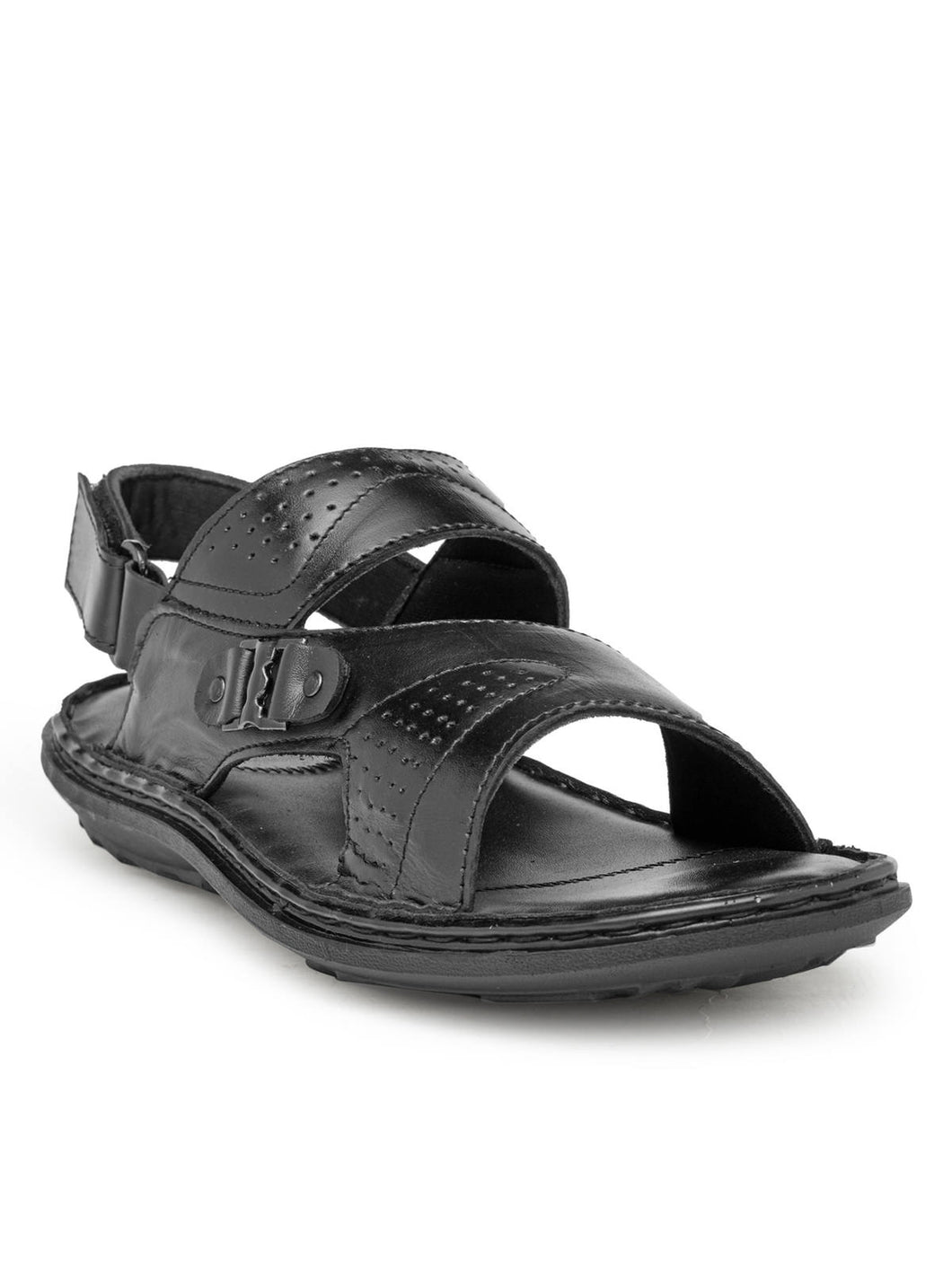 Teakwood Black Daily Wear Sandals