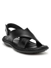 Load image into Gallery viewer, Teakwood Black Daily Wear Sandals
