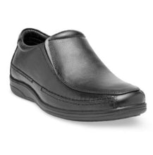Load image into Gallery viewer, Teakwood Genuine Leather Black Slip-On Shoes
