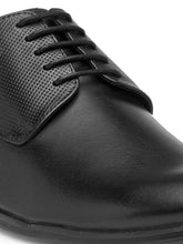 Load image into Gallery viewer, Teakwood Genuine Leather Black Derby Shoes
