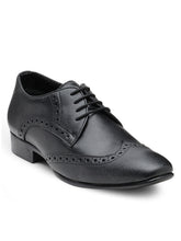 Load image into Gallery viewer, Teakwood Leather Men&#39;s Black Derby Shoes
