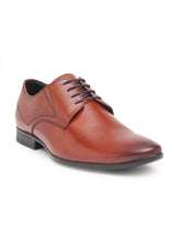 Load image into Gallery viewer, Teakwood Genuine Leather Brown Derby Shoes
