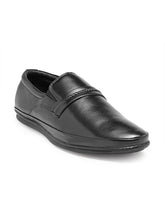 Load image into Gallery viewer, Teakwood Genuine Leather Black Slip-On Shoes
