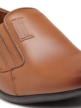 Load image into Gallery viewer, Teakwood Genuine Leather Tan Slip-On Shoes
