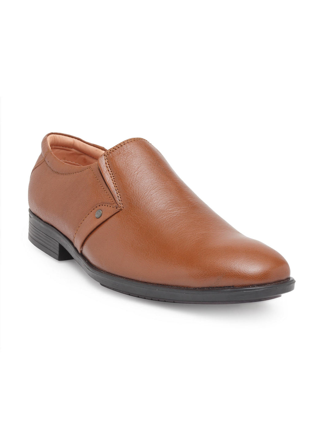 Teakwood Genuine Leather Tan Slip-On Shoes