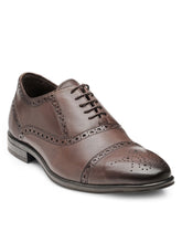 Load image into Gallery viewer, Teakwood Leather Men&#39;s Brown Oxford/Brogue Shoes
