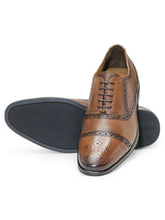 Load image into Gallery viewer, Teakwood Leather Men&#39;s Wood Oxford/Brogue Shoes
