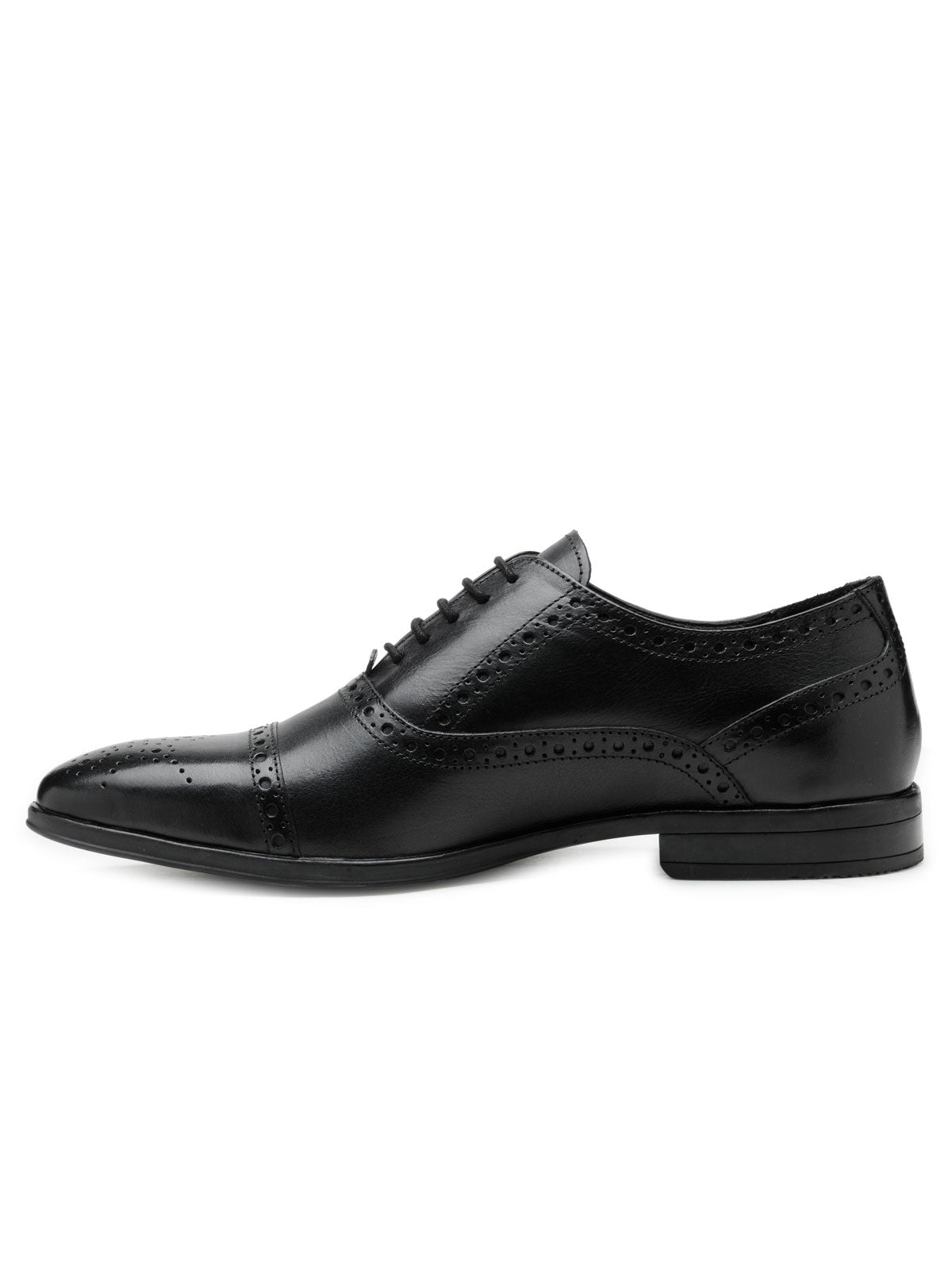 Black Leather Brogue Shoes