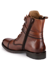 Load image into Gallery viewer, Teakwood Men Genuine Leather High Top Wood Boots
