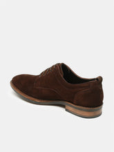 Load image into Gallery viewer, Men Brown Solid Suede Lace up Shoes
