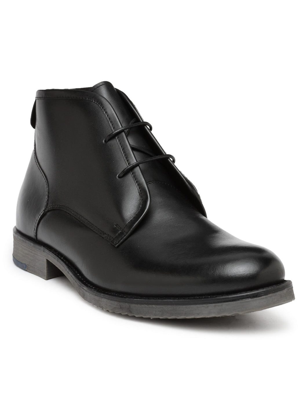 Teakwood Leather Black Casual Shoes