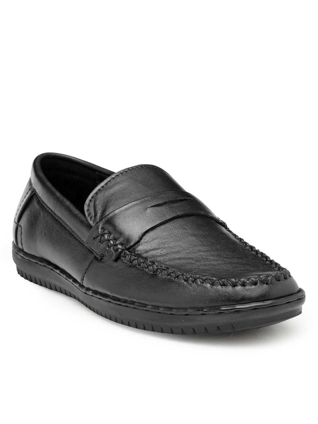 Teakwood Leather Black Casual Shoes