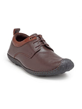Load image into Gallery viewer, Teakwood Genuine Leather Brown Derby Shoes
