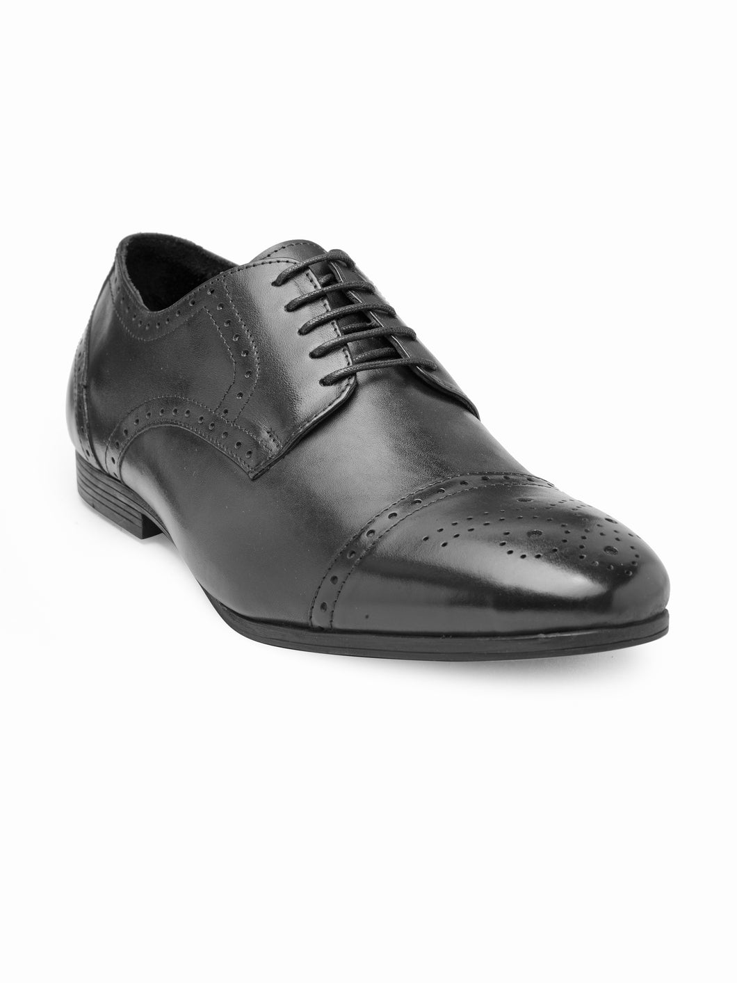 Teakwood Genuine Leathers Men Black  Formal Derby's Shoes