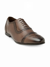 Load image into Gallery viewer, Teakwood Genuine leather Brown Men Brown Brogues Shoes
