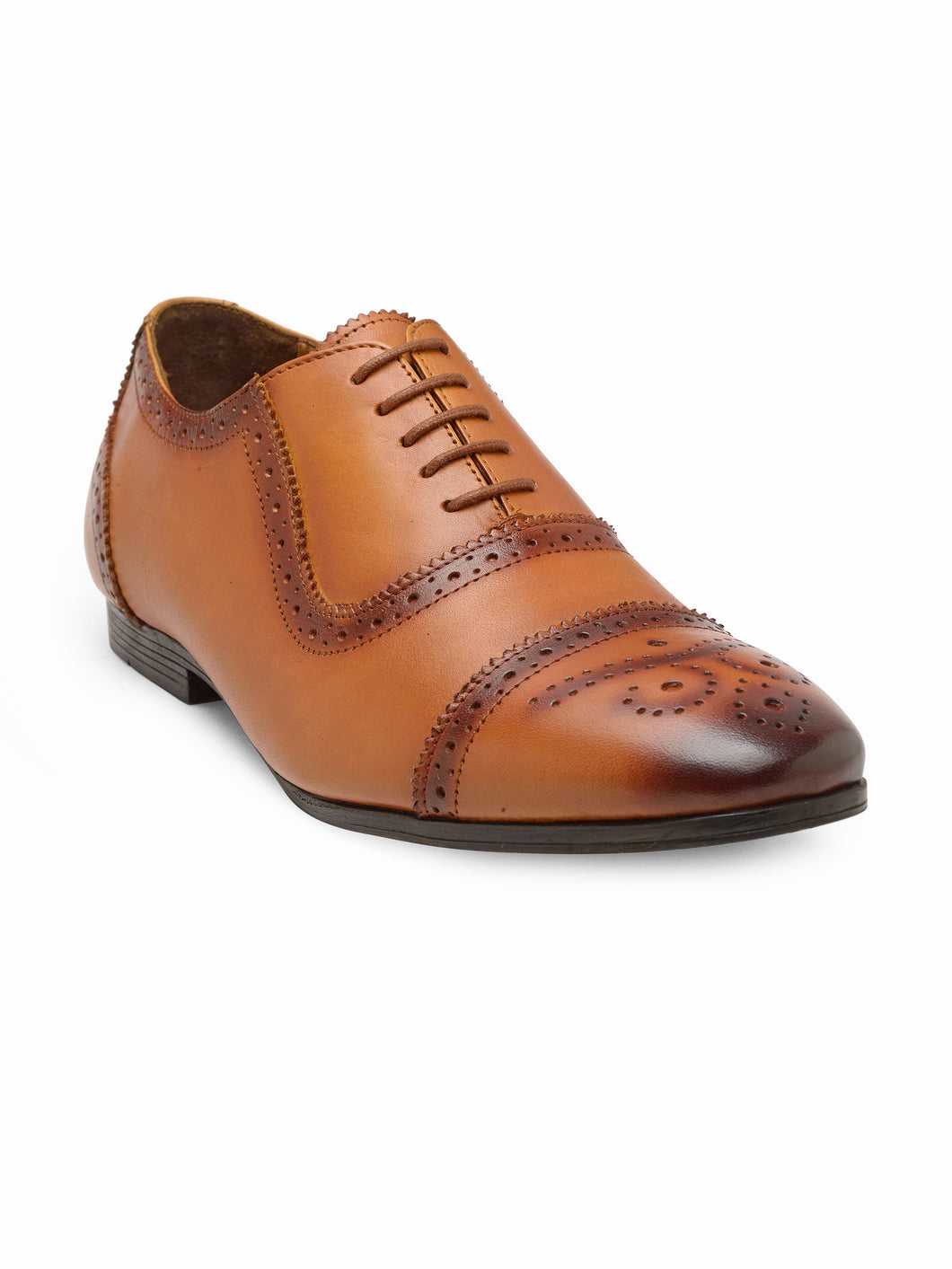 Teakwood Genuine Leathers Men Tan  Formal Oxfords Shoes