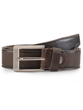 Load image into Gallery viewer, Teakwood Leathers Men Brown Genuine Leather Belt
