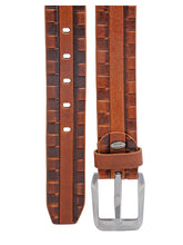 Load image into Gallery viewer, Teakwood Leathers Men Tan Brown Genuine Leather Belt
