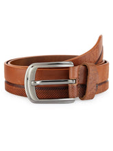Load image into Gallery viewer, Teakwood Leathers Men Brown Genuine Leather Belt
