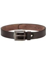 Load image into Gallery viewer, Teakwood Leathers Men Dark Brown Genuine Leather Belt
