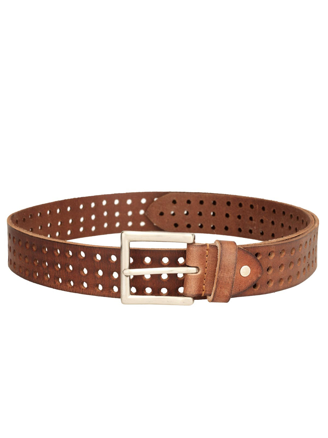 Teakwood Men Brown Leather Reversible Belt