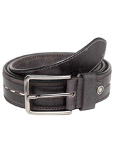 Load image into Gallery viewer, Teakwood Men Genuine Leather Black Solid Casual Belt
