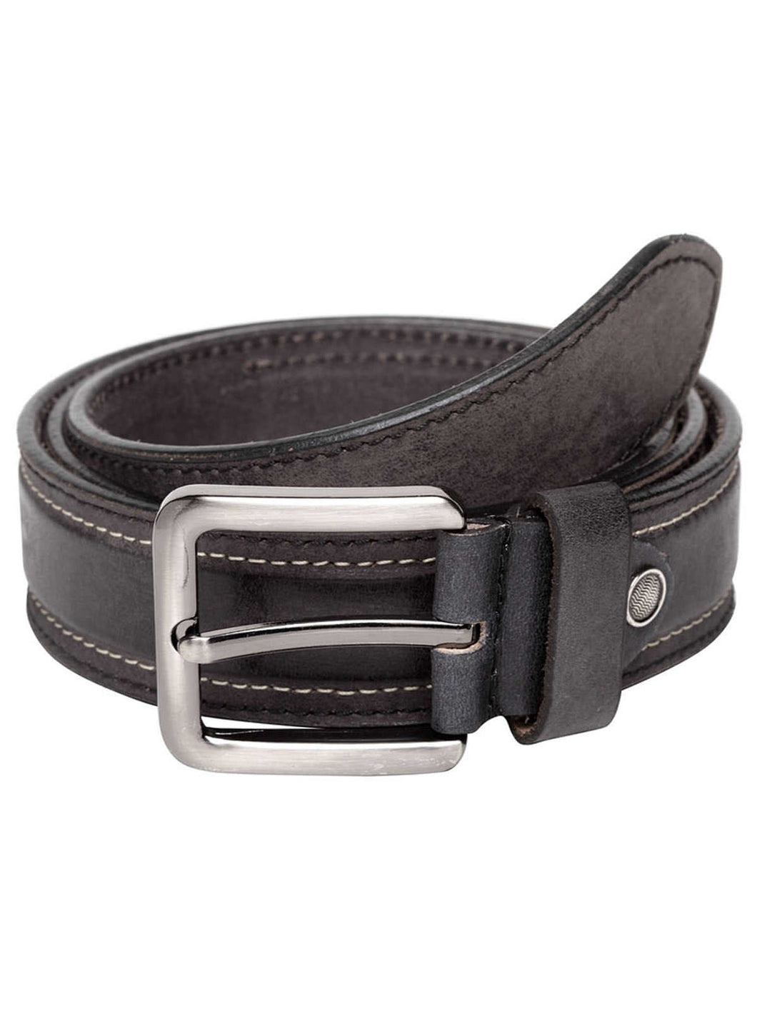 Teakwood Leather Men Black Solid Leather Belt
