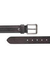 Load image into Gallery viewer, Teakwood Leather Men Black Solid Leather Belt
