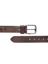 Load image into Gallery viewer, Teakwood Men Brown Leather Solid Belt
