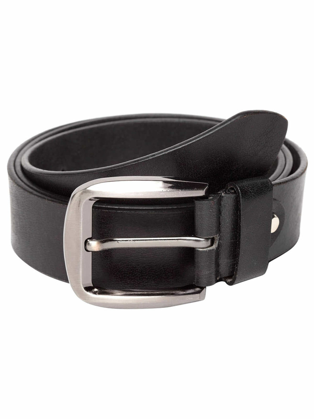 Teakwood Men Genuine Leather Black Casual Belt