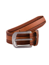 Load image into Gallery viewer, Teakwood Leathers Men Tan Brown Leather Belt
