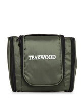 Load image into Gallery viewer, Teakwood Leathers Unisex Olive Green Solid Toiletry Kit

