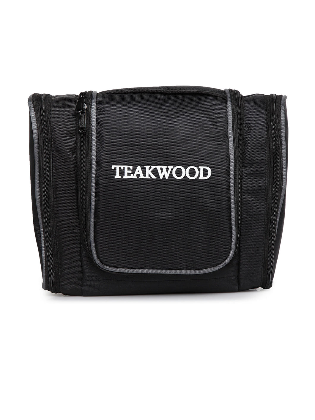 Teakwood Leathers Unisex Black Solid Toiletry Kit