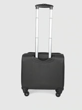 Load image into Gallery viewer, Black Solid Cabin Laptop Overnighter Trolley Bag
