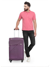 Load image into Gallery viewer, Teakwood Unisex Purple Trolley Bag -Large
