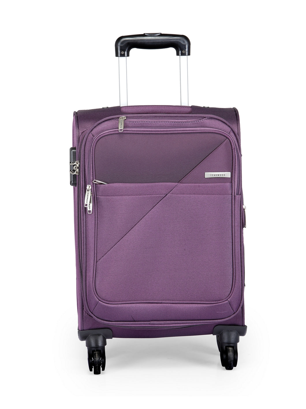 Teakwood Unisex Purple Trolley Bag -Small