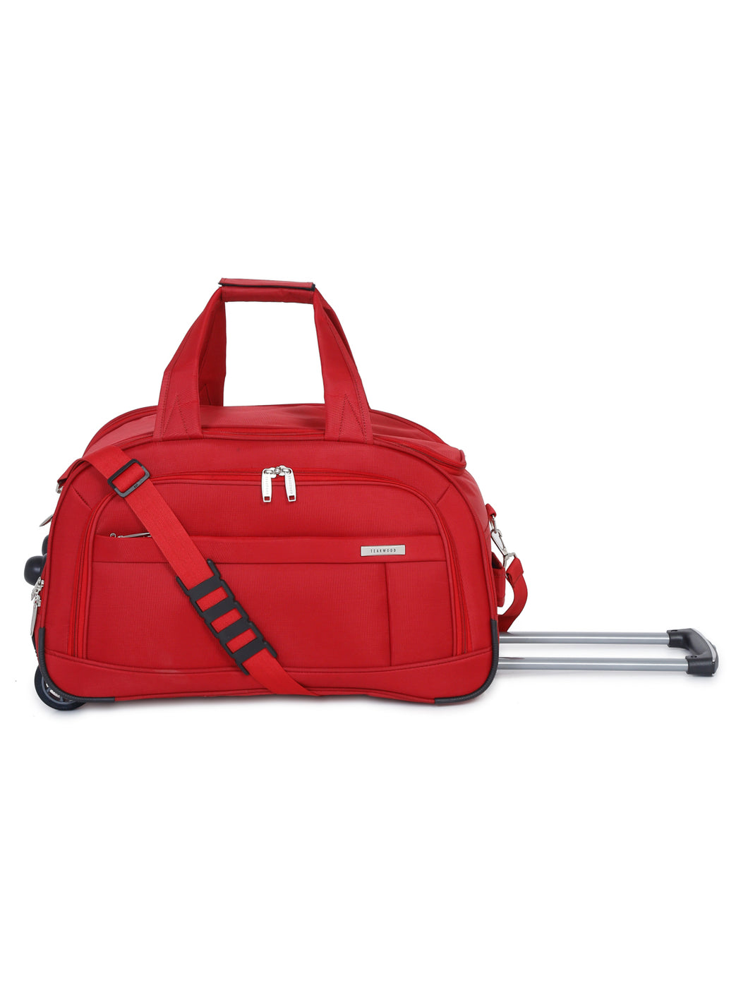 Teakwood Medium Duffle Trolley Bag - Red