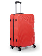 Load image into Gallery viewer, Teakwood Leathers Red Textured Hard-Sided Large Trolley Bag
