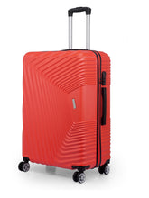 Load image into Gallery viewer, Teakwood Leathers Red Textured Hard-Sided Large Trolley Bag
