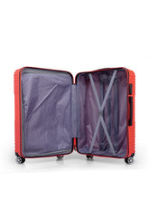 Load image into Gallery viewer, Teakwood Leathers Red Textured Hard-Sided Small Trolley Suitcase
