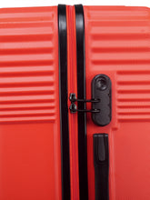 Load image into Gallery viewer, Teakwood Leathers Red Textured Hard-Sided Small Trolley Suitcase
