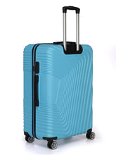 Load image into Gallery viewer, Teakwood Leathers Blue Textured Hard-Sided Large Trolley Suitcase
