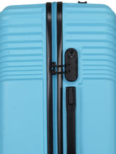 Load image into Gallery viewer, Teakwood Leathers Blue Textured Hard-Sided Large Trolley Suitcase
