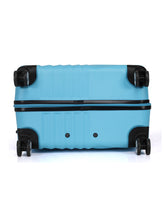Load image into Gallery viewer, Teakwood Leathers Blue Textured Hard-Sided Medium Trolley Suitcase
