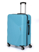 Load image into Gallery viewer, Teakwood Leathers Blue Textured Hard-Sided Small Trolley Bag
