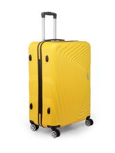 Load image into Gallery viewer, Teakwood Leathers Yellow Textured Hard-Sided Large Trolley Bag

