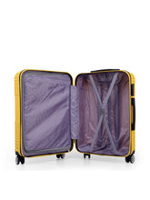 Load image into Gallery viewer, Teakwood Leathers Yellow Textured Hard-Sided Medium Trolley Suitcase
